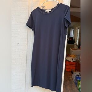 Michael Kors Black Midi Dress Size Medium Stretchy Material Minimalist